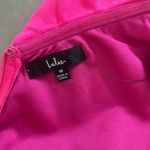 Lulu's Vibrant Pink Strapless Dress - Picture 5 of 8